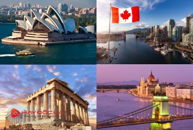 Úc, Canada, Hy Lạp, Hungary được xếp vào hạng 6