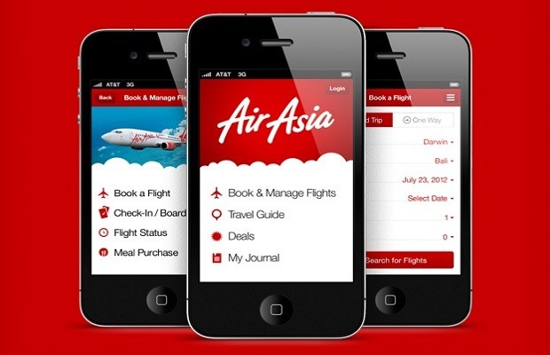 ứng dụng book vé máy bay airasia