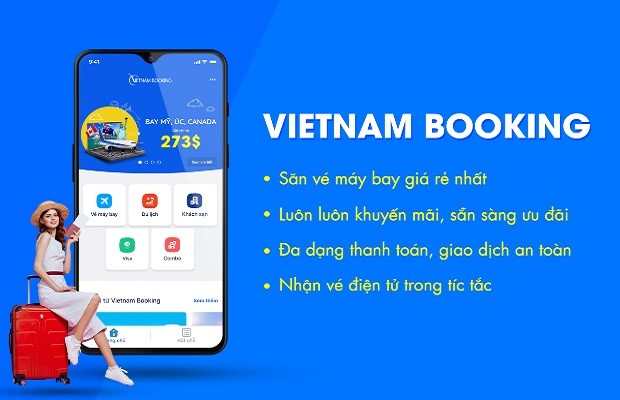 App đặt vé máy bay giá rẻ Vietnam Booking