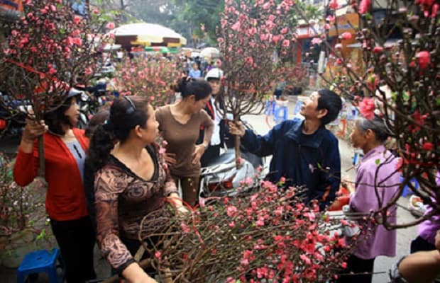 Chợ hoa tết 2021 Hà Nội Hàng Lược
