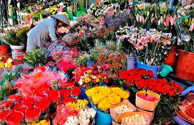 Chợ hoa tết 2021 Hà Nội Mai Dịch