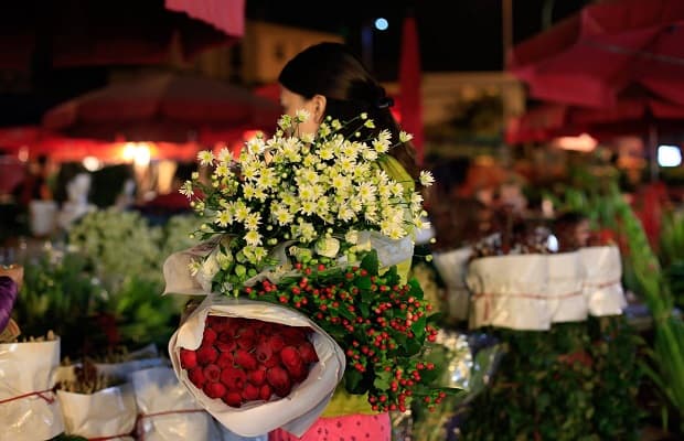 Chợ hoa tết 2021 Hà Nội đẹp Hà Đông