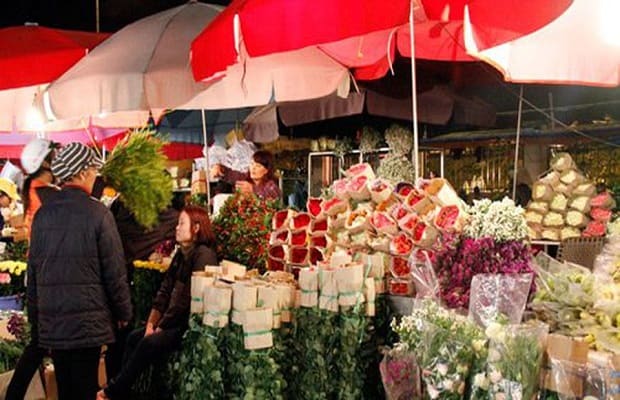 Chợ hoa tết 2021 Hà Nội Mê Linh