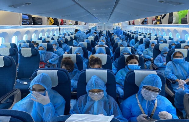   chuyến bay cứu trợ từ Hàn Quốc về Vệt Nam - Quy trình cách ly 