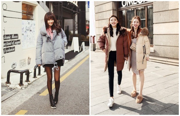 mix đồ style Hàn Quốc - Thời trang mùa đông với áo phao