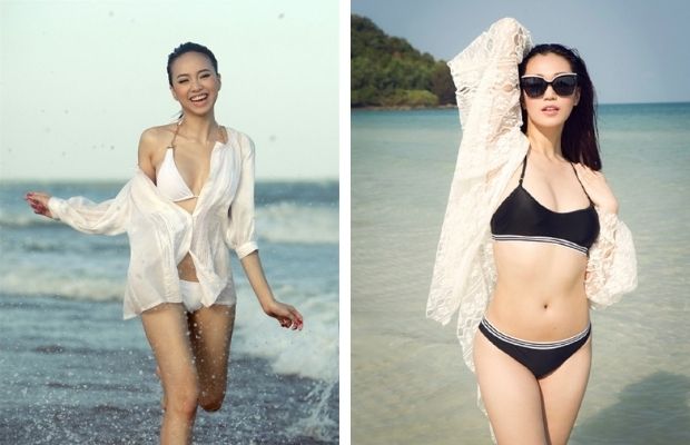 trang phục du lịch Nha Trang - Đồ bơi và áo sơ mi 