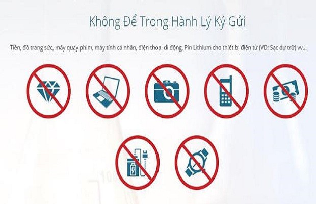 Những thứ không được mang vào hành lý ký gửi vietnam airlines