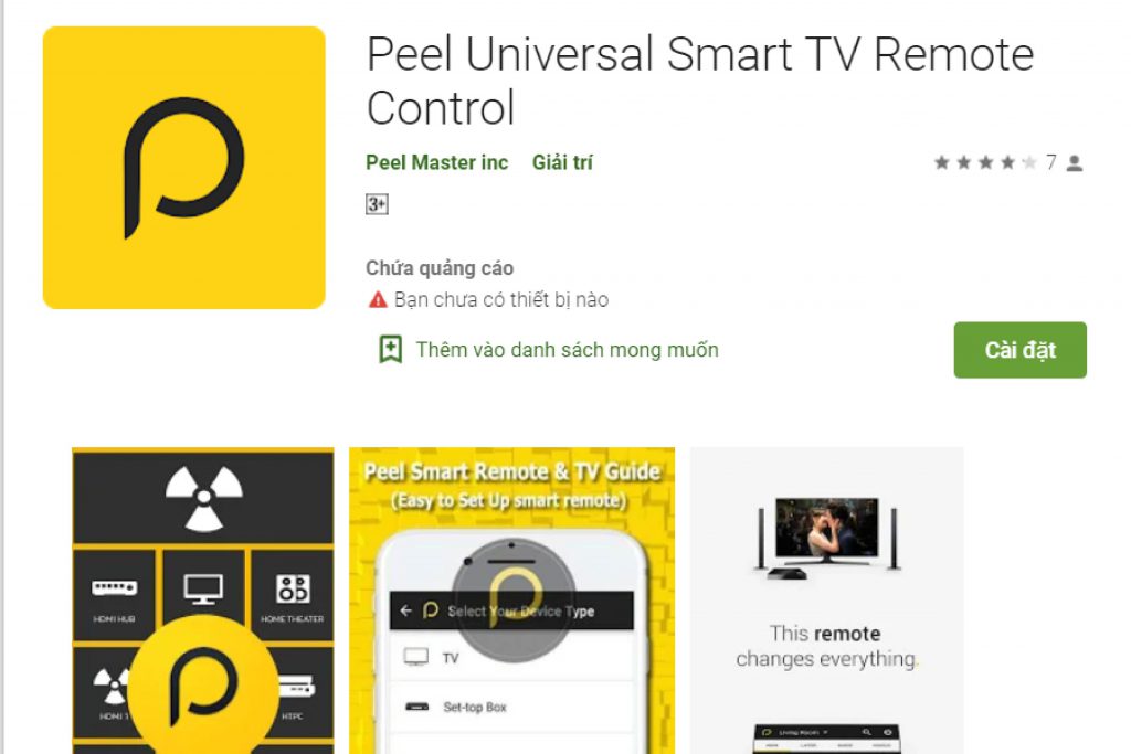 điều khiển điều hòa panasonic bằng điện thoại thông qua app Peel Universal Smart Remote Remote Control