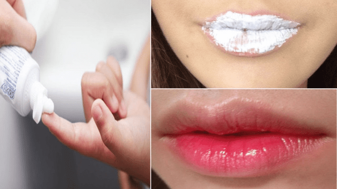 7 công dụng làm đẹp của kem đánh răng - Tẩy tế bào chết môi