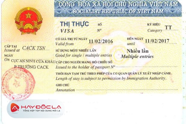 Các loại visa Việt Nam - Visa thăm thân