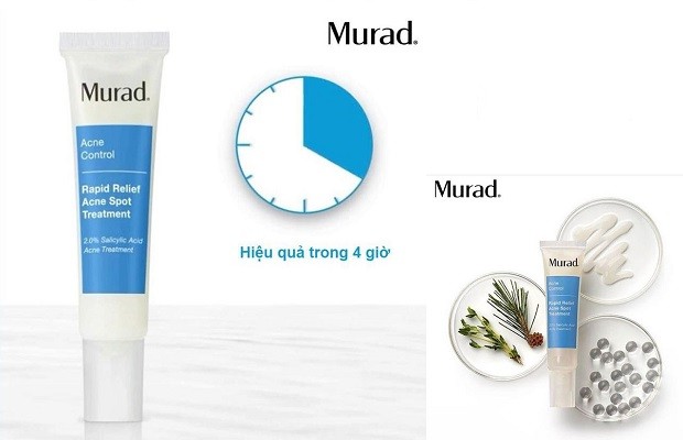 tác dụng của Kem trị mụn tốt cho da dầu - Murad Rapid Relief Acne Spot Treatment