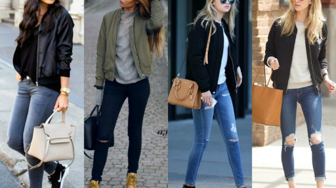 Mix đồ nữ cá tính - Set jacket + áo thun và quần jean