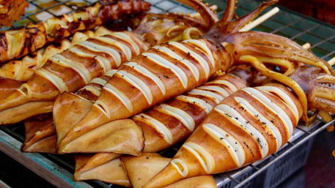 đồ ăn đường phố Thái Lan hải sản