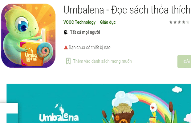 Umbalena là ứng dụng đọc truyện tranh online trên điện thoại cho trẻ con