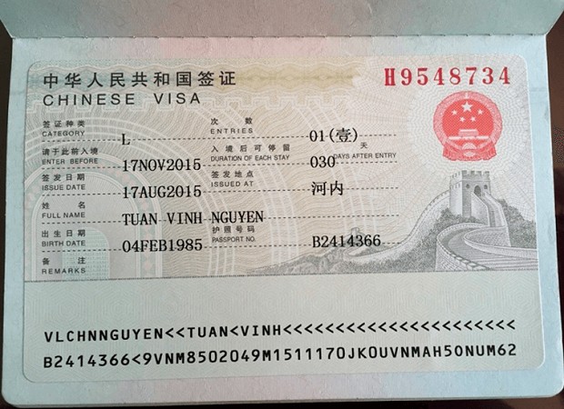 dịch vụ làm visa Trung Quốc tại Hà Nội uy tín