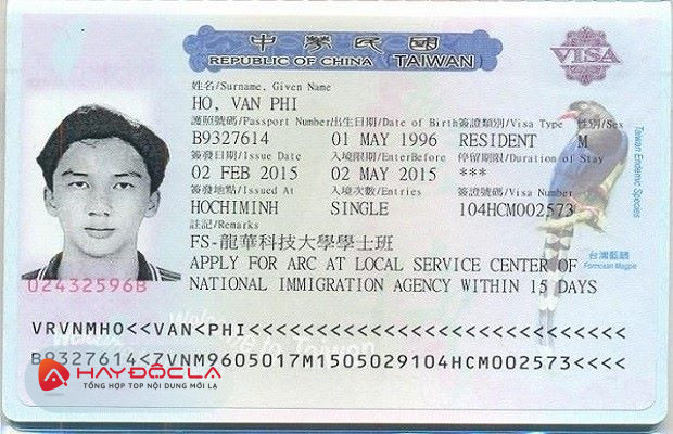 Visa định cư gia hạn Visa Đài Loan tại Đà Nẵng 