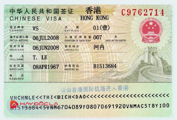 các loại visa hong kong - Visana