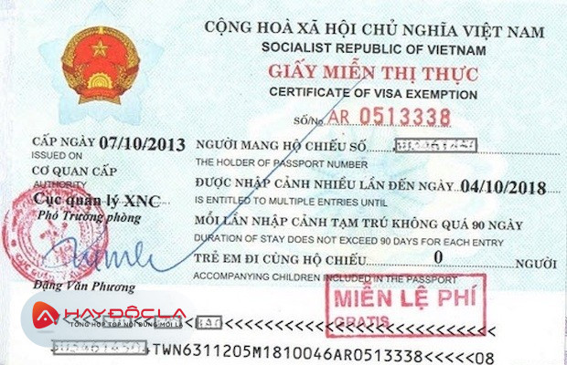 dịch vụ làm giấy miễn thị thực tại đà nẵng - Trang Visa