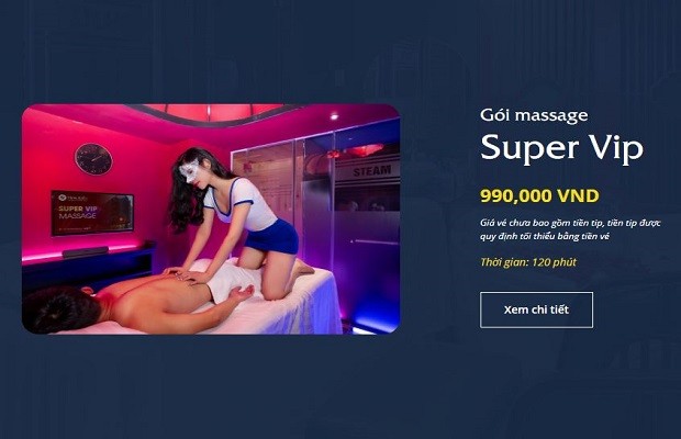 Massage Super Vip - gói massage cao giá nhất tại Hoa Kiều