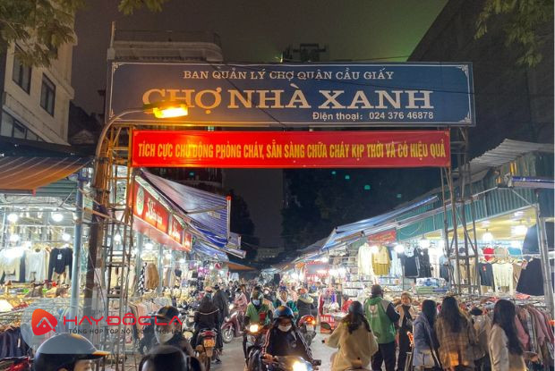 địa điểm mua sắm ở Hà Nội - Chợ Nhà Xanh