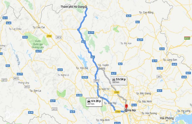  du lịch Hà Giang bằng xe máy - Lộ trình