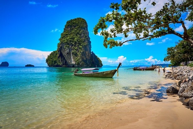 du lịch Lào Campuchia Thái Lan - Bãi biển Railay