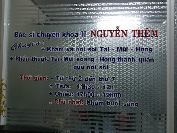 Phòng khám tai mũi họng Đà Nẵng - Bác sĩ Nguyễn Thêm
