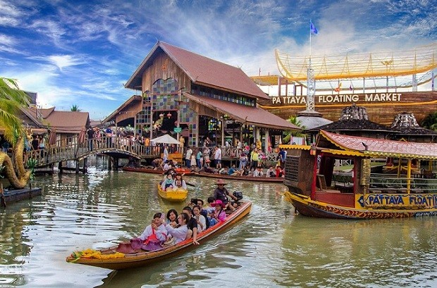 tour Thái Lan - Chợ Nổi Pattaya