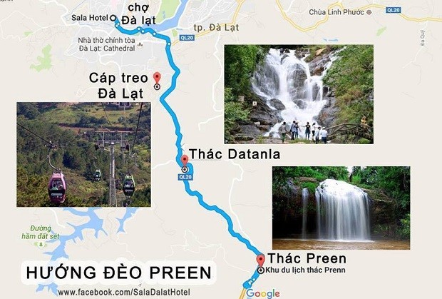 bản đồ du lịch đà lạt - Tuyến đường đi đèo Prenn