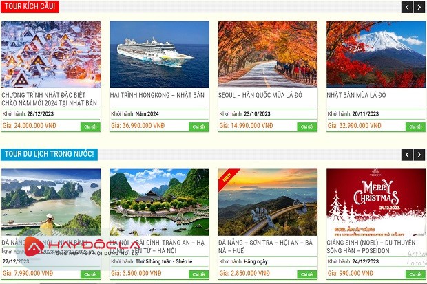 Các trang web đặt tour du lịch uy tín - Travelmart