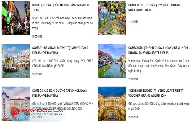 Các trang web đặt tour du lịch uy tín - haidangtravel.com