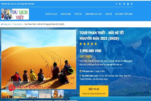 Các trang web đặt tour du lịch uy tín - Du Lịch Việt