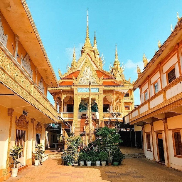 du lịch Cần Thơ 2022 -  chùa Munir Ansay do người đồng bào Khmer xây dựng