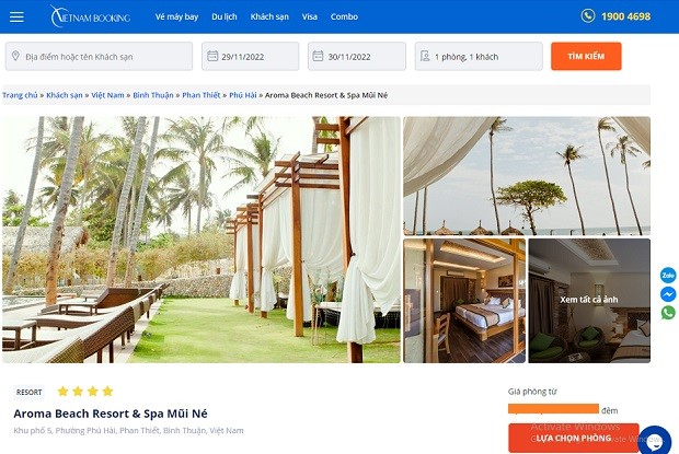 Aroma Beach Resort & Spa Mũi Né - vietnam booking