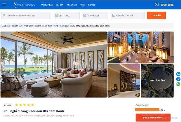 Radisson Blu Resort Cam Ranh - Vietnam Booking