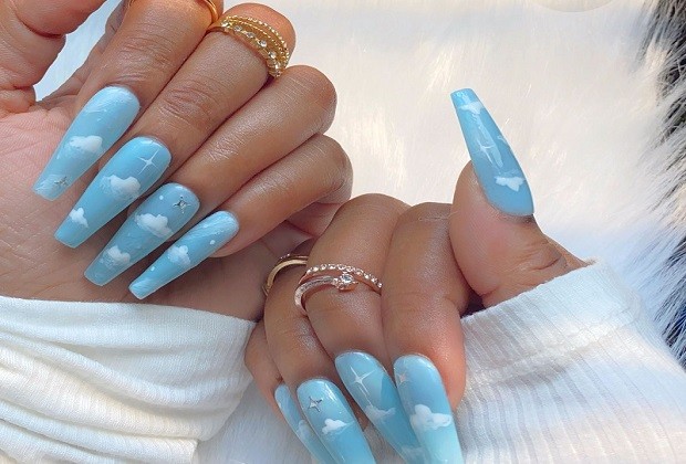 nail xanh pastel