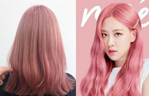 màu tóc hồng phấn - công thức nhuộm tóc
