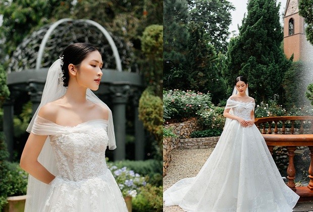 váy cưới đẹp - Đầm cưới hoa 3D Larissa