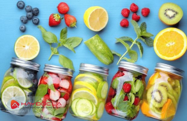 cách làm nước detox giảm cân với nhiều loại trái cây