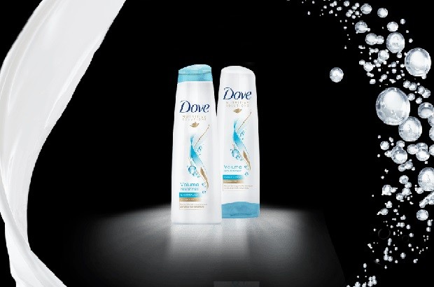 dùng dầu gội và dầu xả Dove dưỡng tóc bồng bềnh
