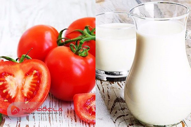 cách làm đẹp bằng cà chua và sữa tươi