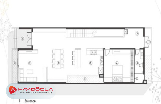 bản vẽ thiết kế nhà 2 tầng 6x20m gồm 4 phòng ngủ
