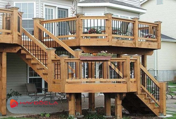 Thiết kế cầu thang bên ngoài nhà 