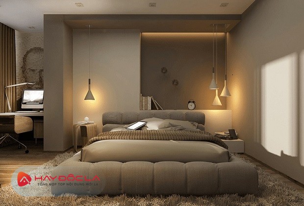 mẫu nhà 2 tầng chữ L 120m2 - phòng ngủ ấm cúng