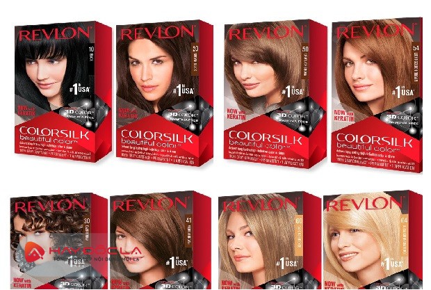 tóc màu nâu rêu - Thuốc nhuộm tóc Revlon Colorsilk 3D