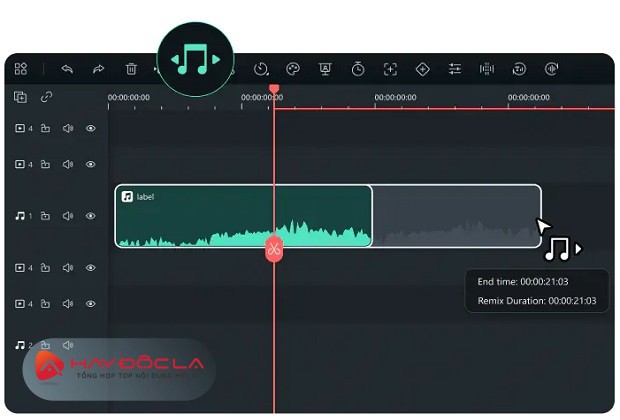 Wondershare Filmora 12.1 Full - Khử nhiễu âm thanh AI