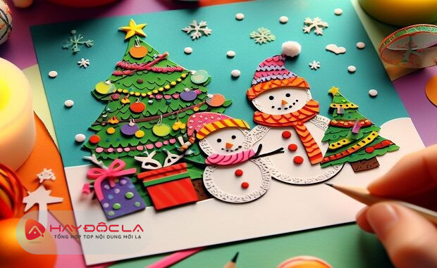 Cách trang trí thiệp Noel handmade đơn giản, đẹp nhất